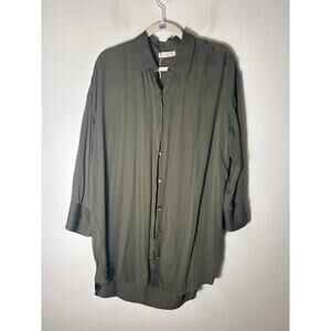 Neu Nomads Hunter Green Long Sleeve Button Up Shirt Sz M